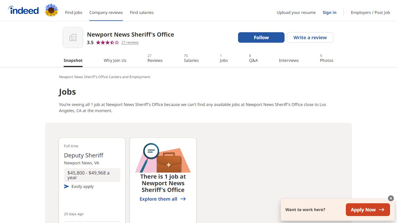 Newport News Sheriff's Office Careers and Employment